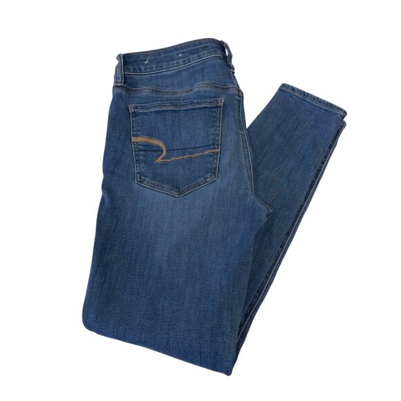 American Eagle Womens Next Level Stretch Jegging Jeans Size 6R Medium Wash Denim - Picture 13 of 14
